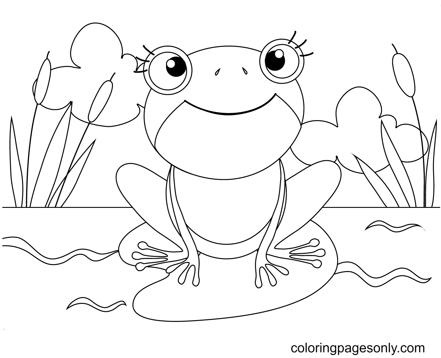 Frog coloring pages printable for free download