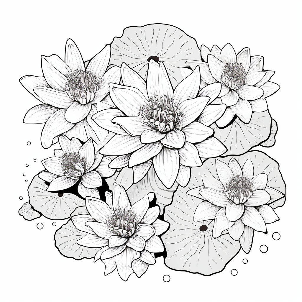 Lily pad coloring page