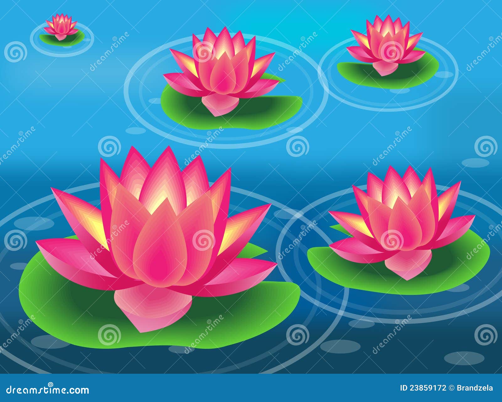 Lily pad vector stock illustrations â lily pad vector stock illustrations vectors clipart