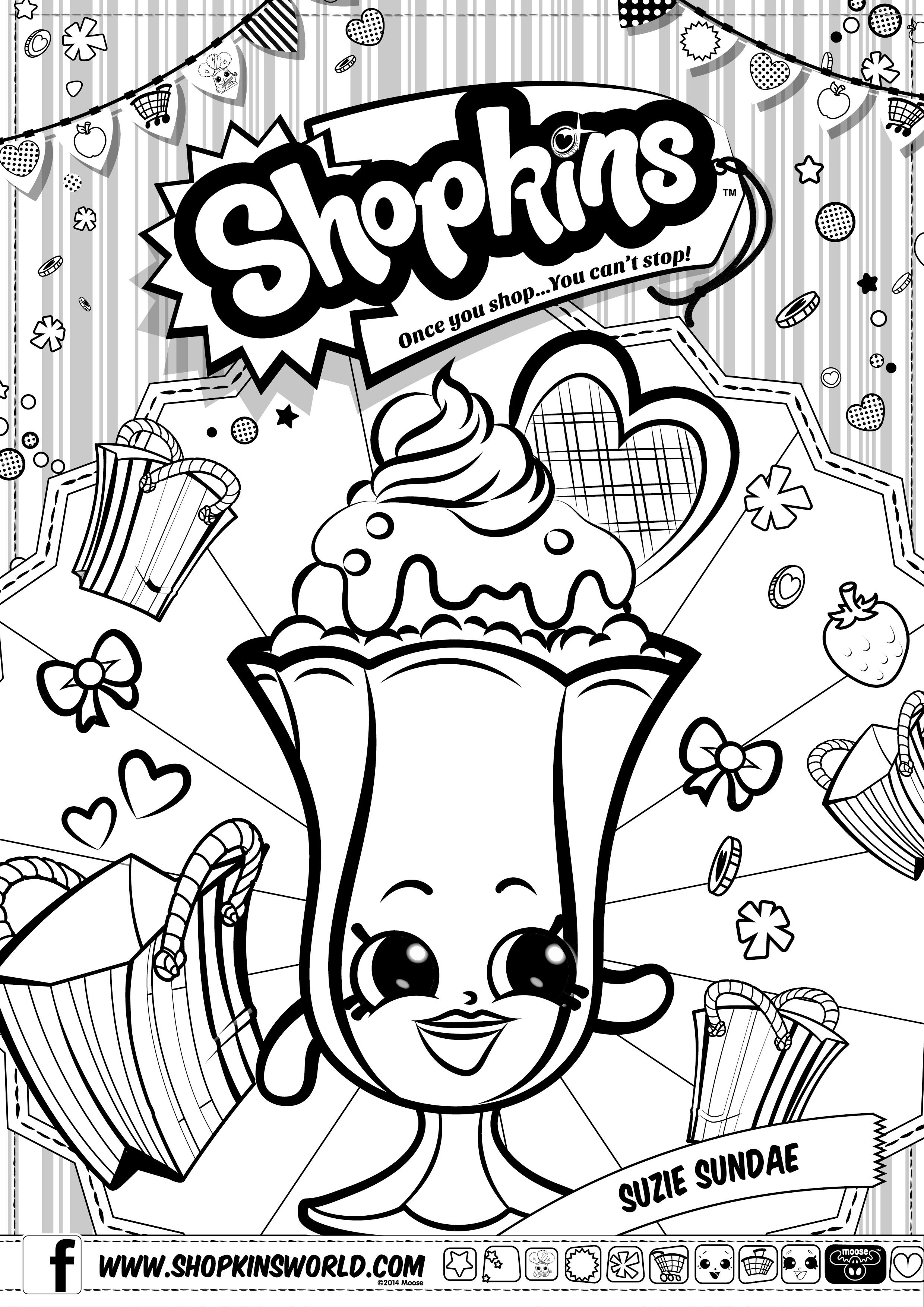 Shopkins coloring pages season limited edition