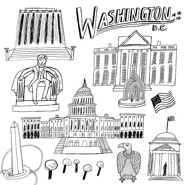 Lincoln memorial stock illustrations royalty