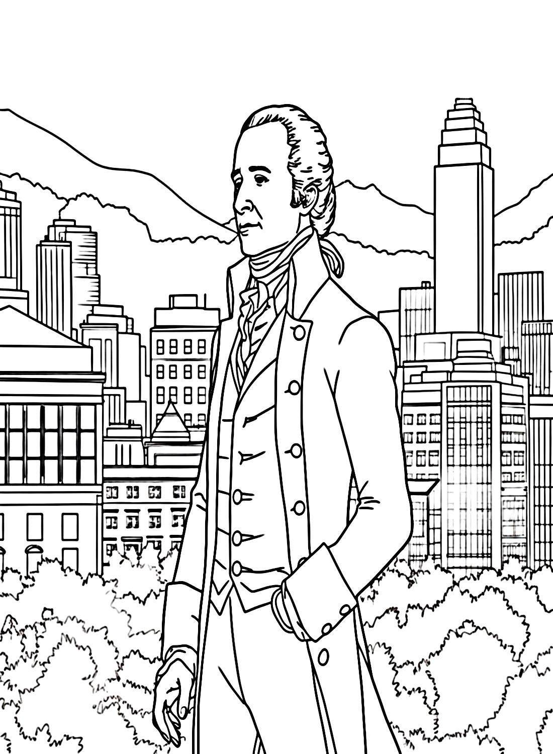 Alexander hamilton coloring pages printable for free download