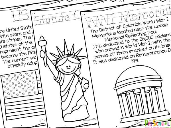 Ð free patriotic american symbols for kids readers to color and learn