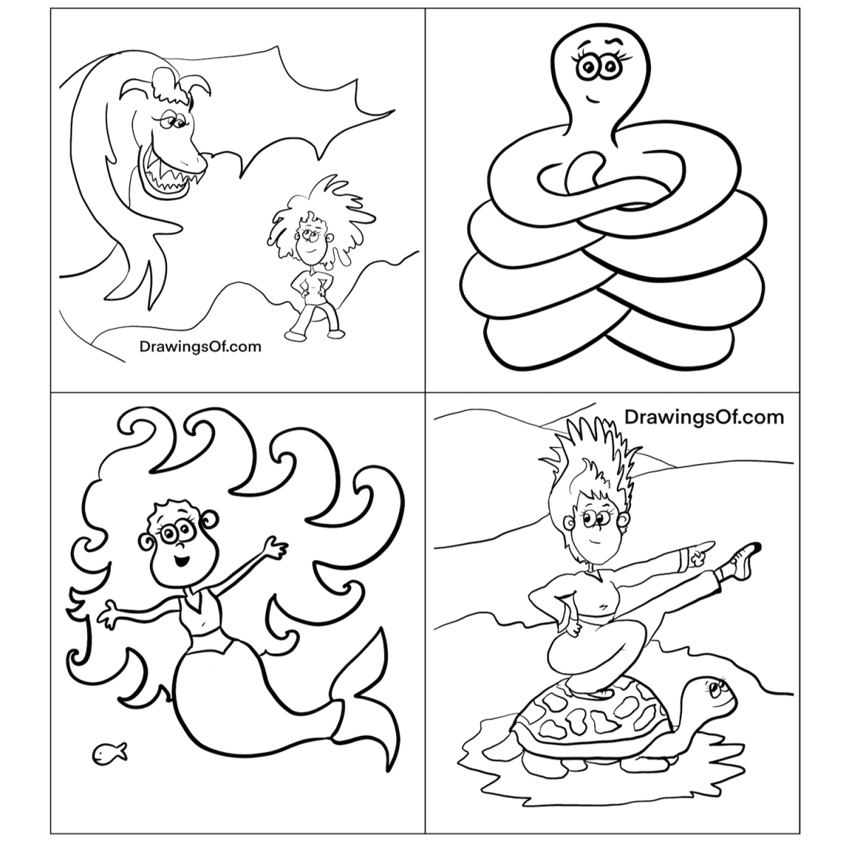 Fantasy coloring pages free printable sheets