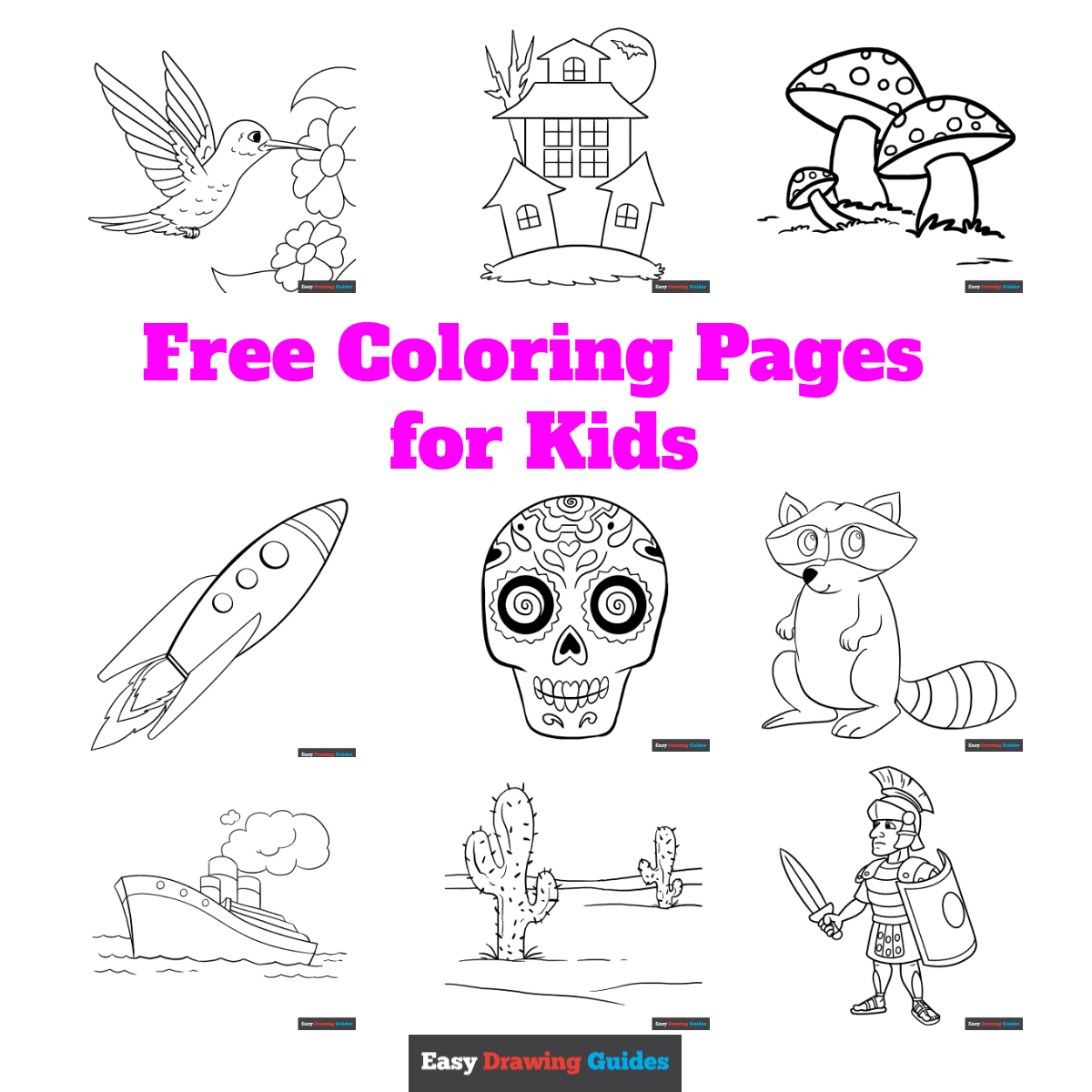 Free printable coloring pages for kids easy drawing guides