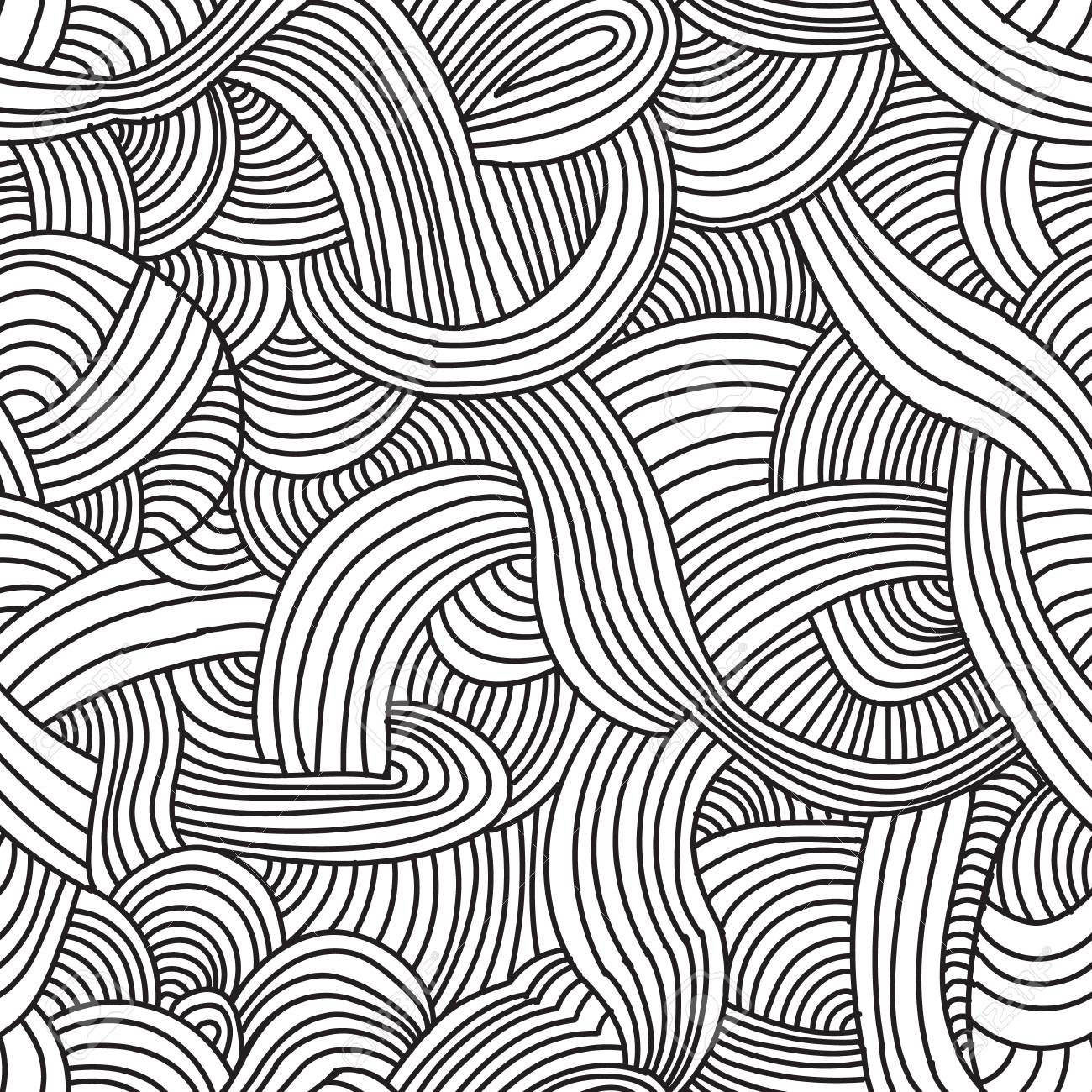 Abstract doodle monochrome seamless pattern background sketch line texture vector illustration for adult coloring pages royalty free svg cliparts vectors and stock illustration image