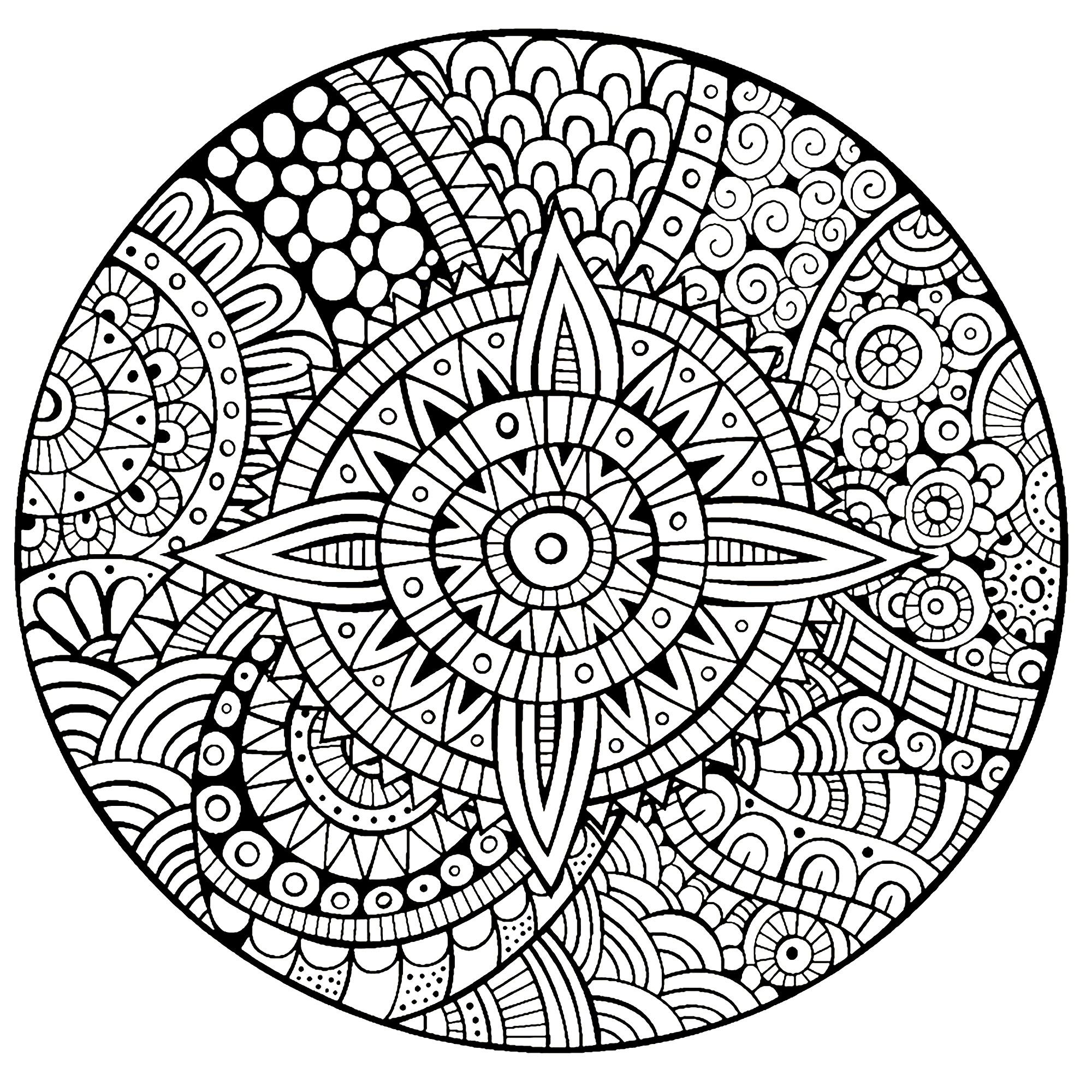 Thick lines mandala