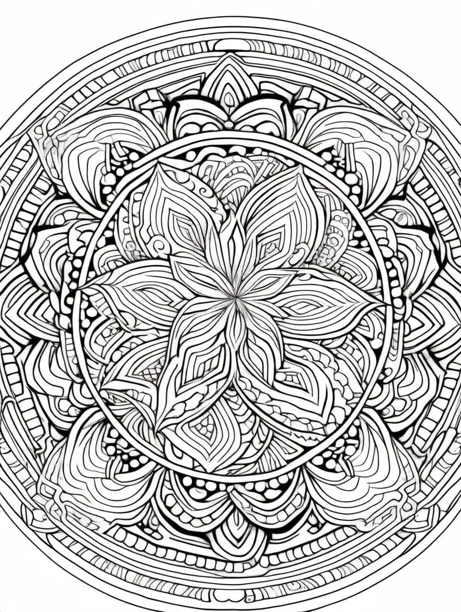 Mandala coloring page for children dive into artistic tranquility on a clear canvas muse