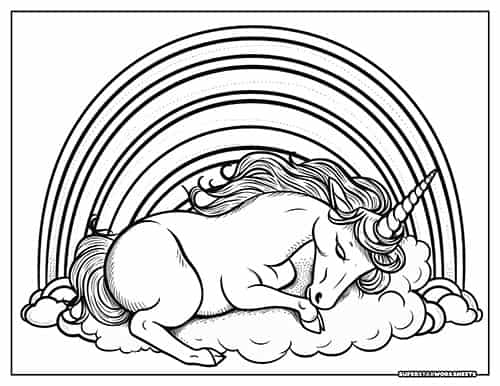 Unicorn coloring pages