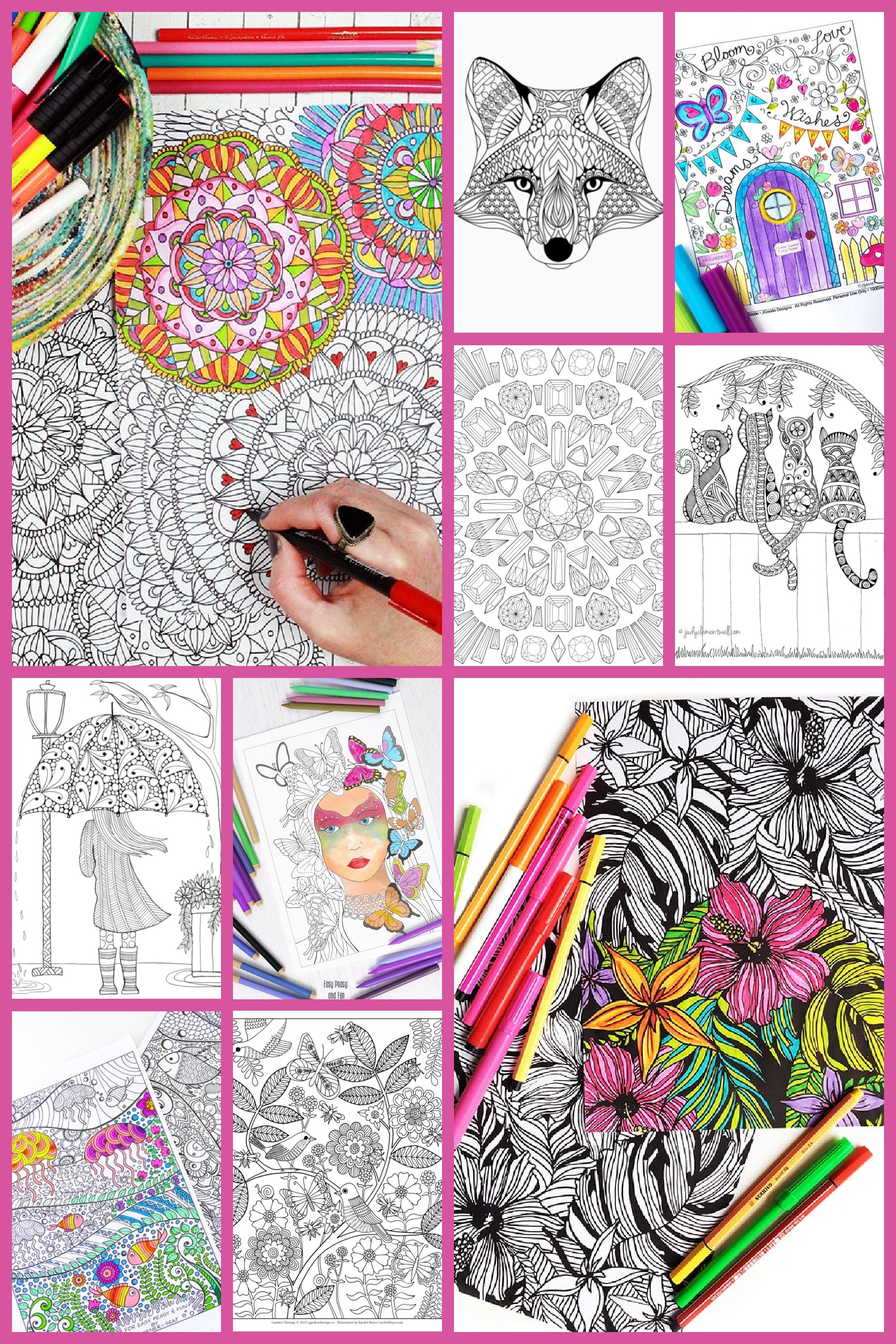 Free adult coloring pages