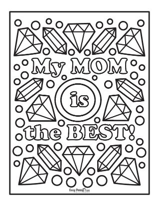 Printable mothers day coloring pages