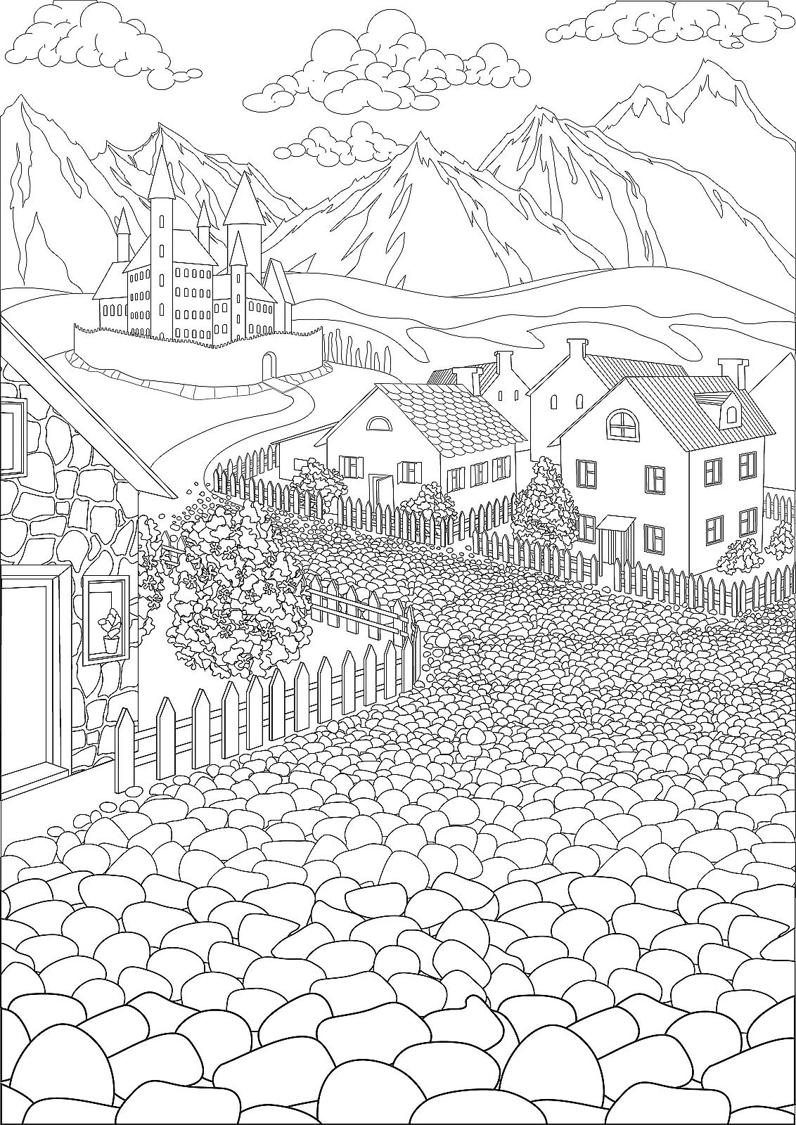 Travel coloring pages free printable coloring pages of scenic places youd want to escape to printables mom