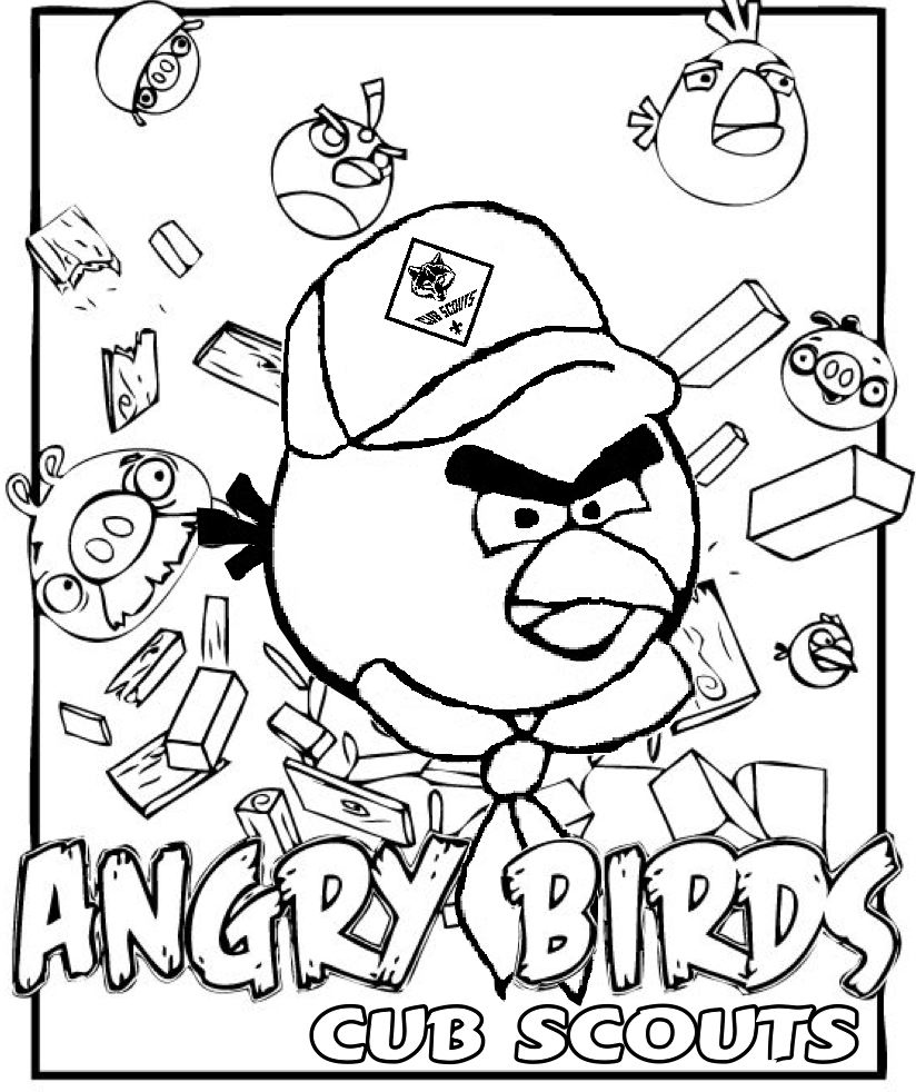 Akelas council cub scout leader training angry birds coloring page for cub scouts