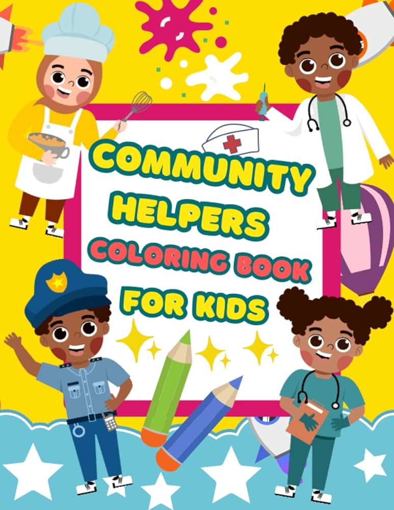 Munity helpers coloring book for kids colouring pages filled with munity helpers jobs occupations activity educational book for toddlers and preschoolers bodrieu mr julien books