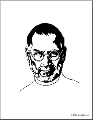 Clip art steve jobs coloring page i