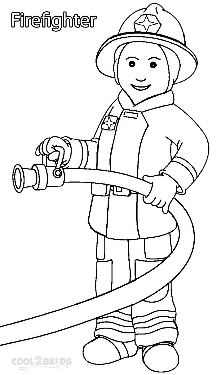 Printable munity helper coloring pages for kids