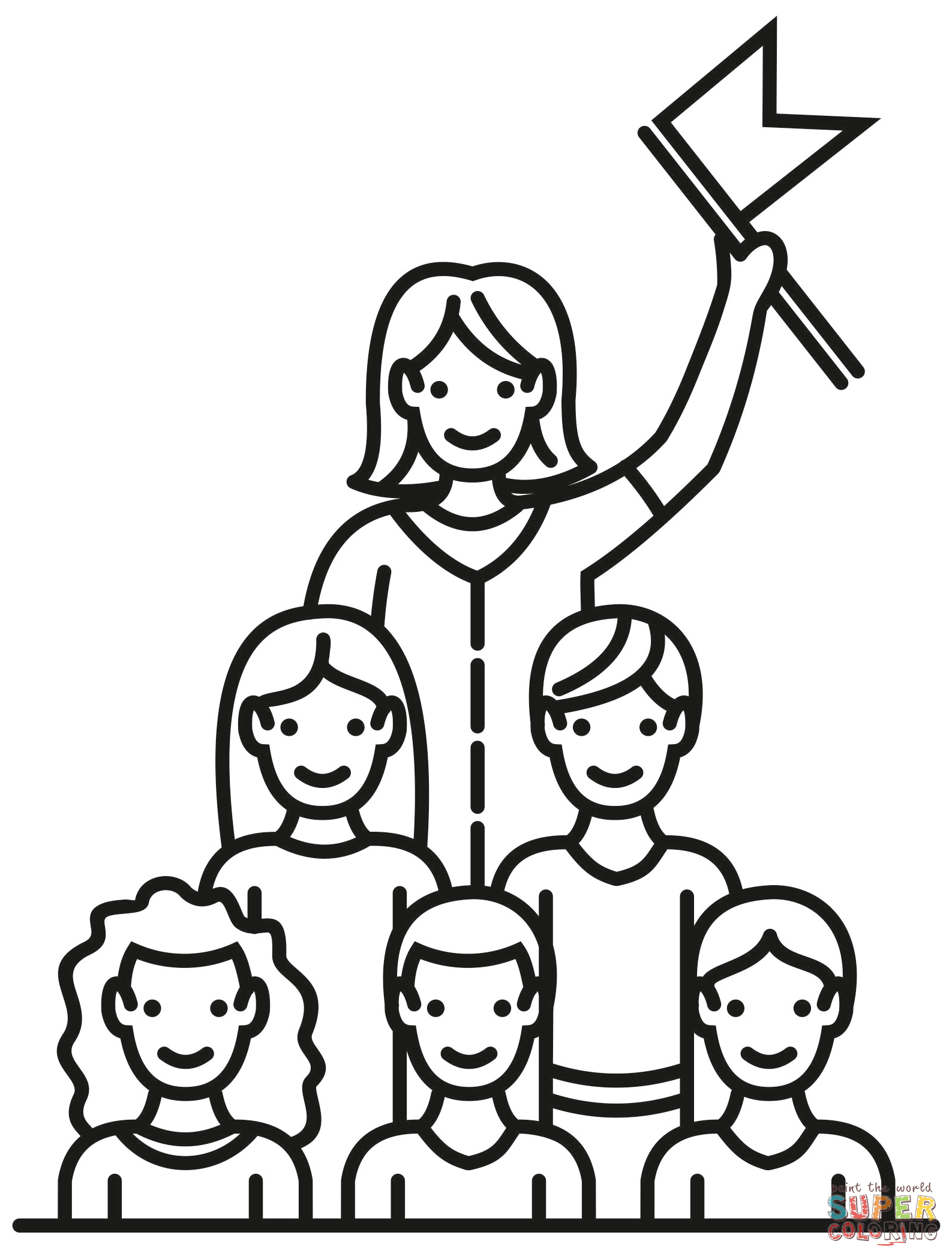 Line leader coloring page free printable coloring pages