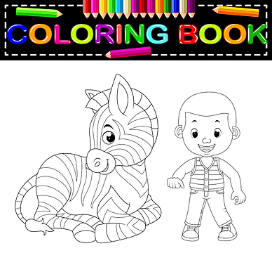 Zebra coloring book png transparent images free download vector files