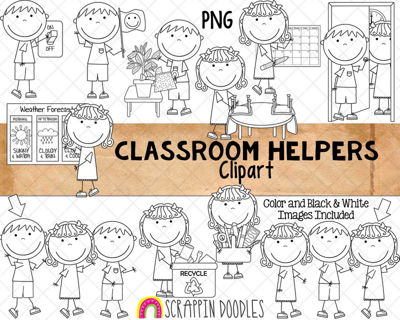 Classroom helpers clipart