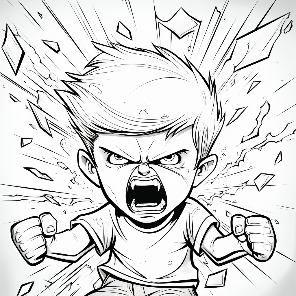 Anger coloring page