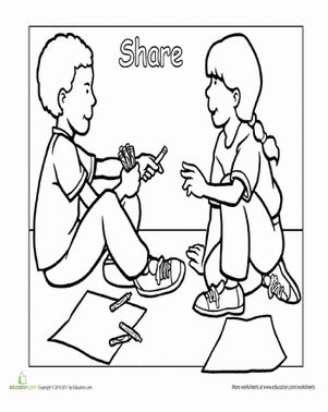 Sharing isnt just caring it makes the world go round if someone you know is in need of somâ preschool worksheets preschool coloring pages learning worksheets