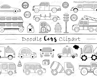 Vector cars clipart cars svg transport clip art doodle car scrapbook printable png eps ai vector pdf