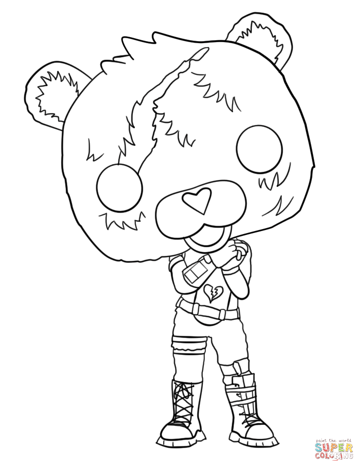 Fortnite cuddle team leader coloring page free printable coloring pages