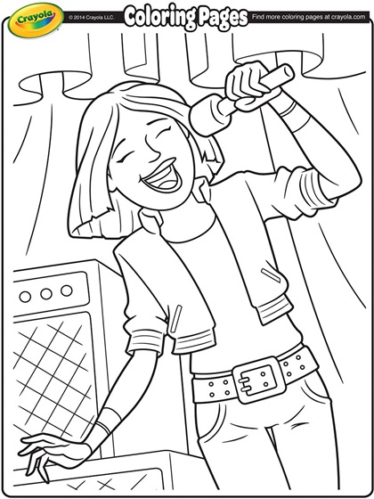 Lead singer coloring page