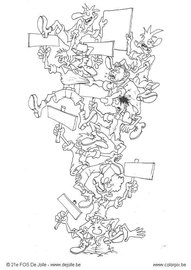 Coloring page leaders tower