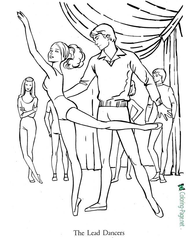 Ballet coloring pages