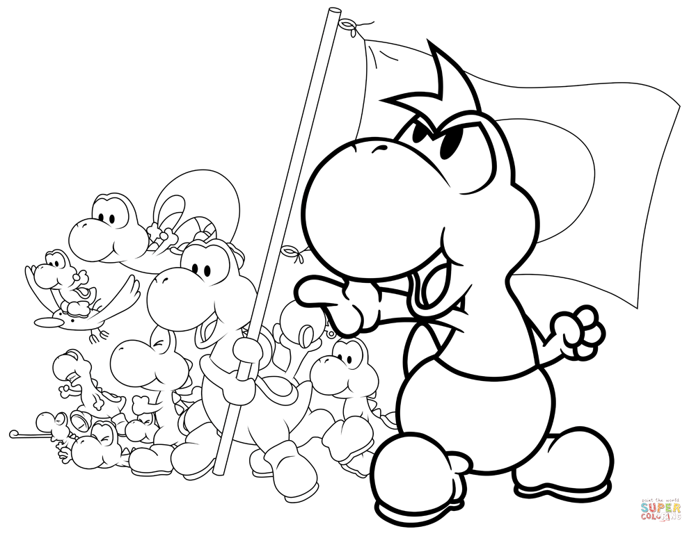 Yoshi is born to be leader coloring page free printable coloring pages