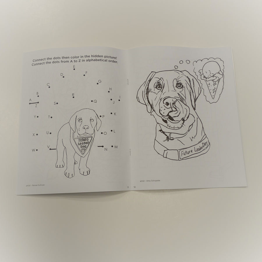 Coloring book crayon set â leader dogs for the blind gift shop