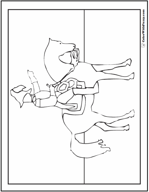 Horse coloring picture