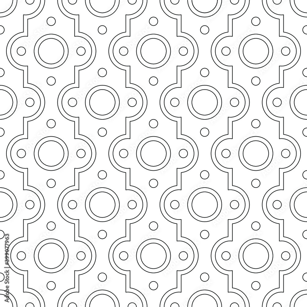 Coloring book colouring page black and white geometric linear illustrations abstract seamless vector background line art pattern design easy to edit color and lines vector