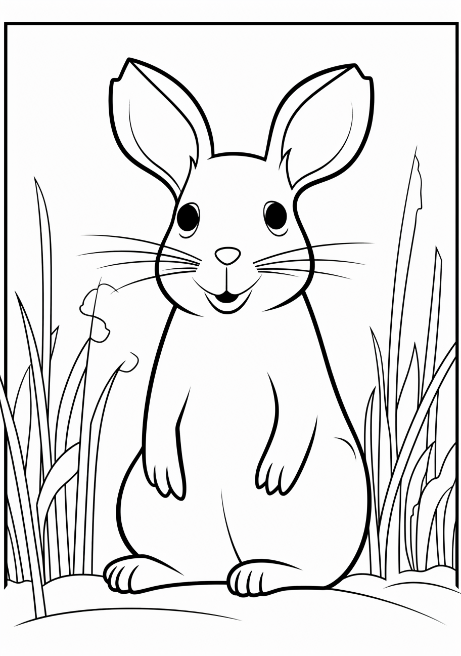 Bunny coloring s printable fun for kids and adults coloring