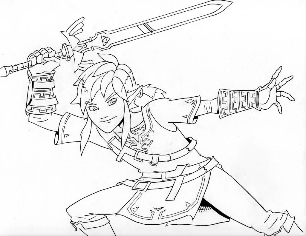 The legend of zelda coloring pages pictures free printable