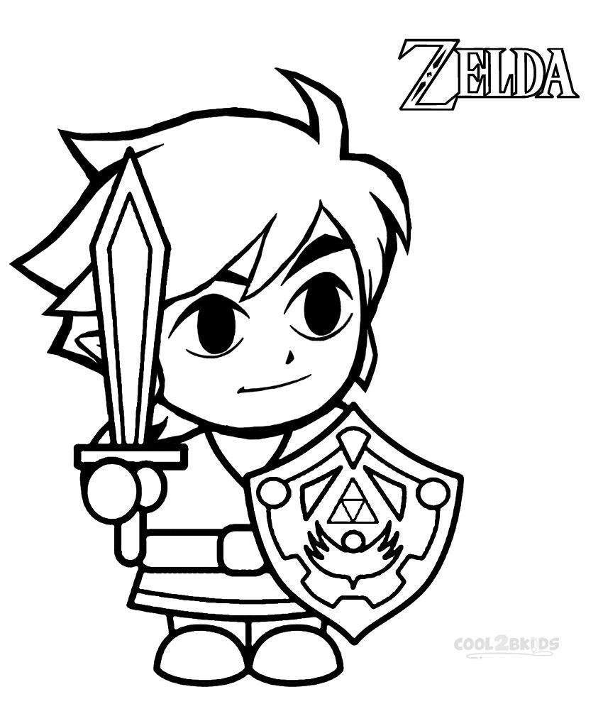 Zelda link coloring pages