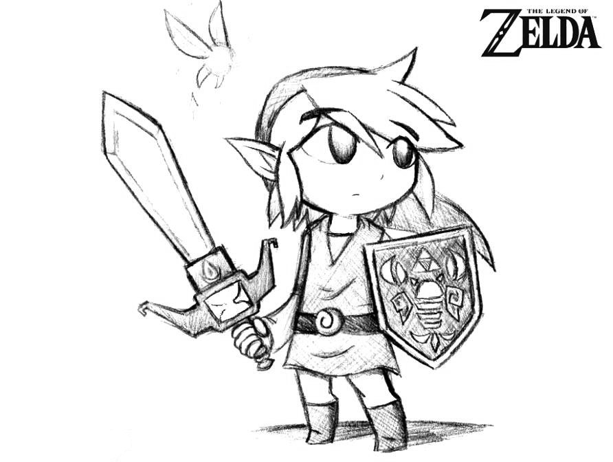 Free printable zelda coloring pages for kids