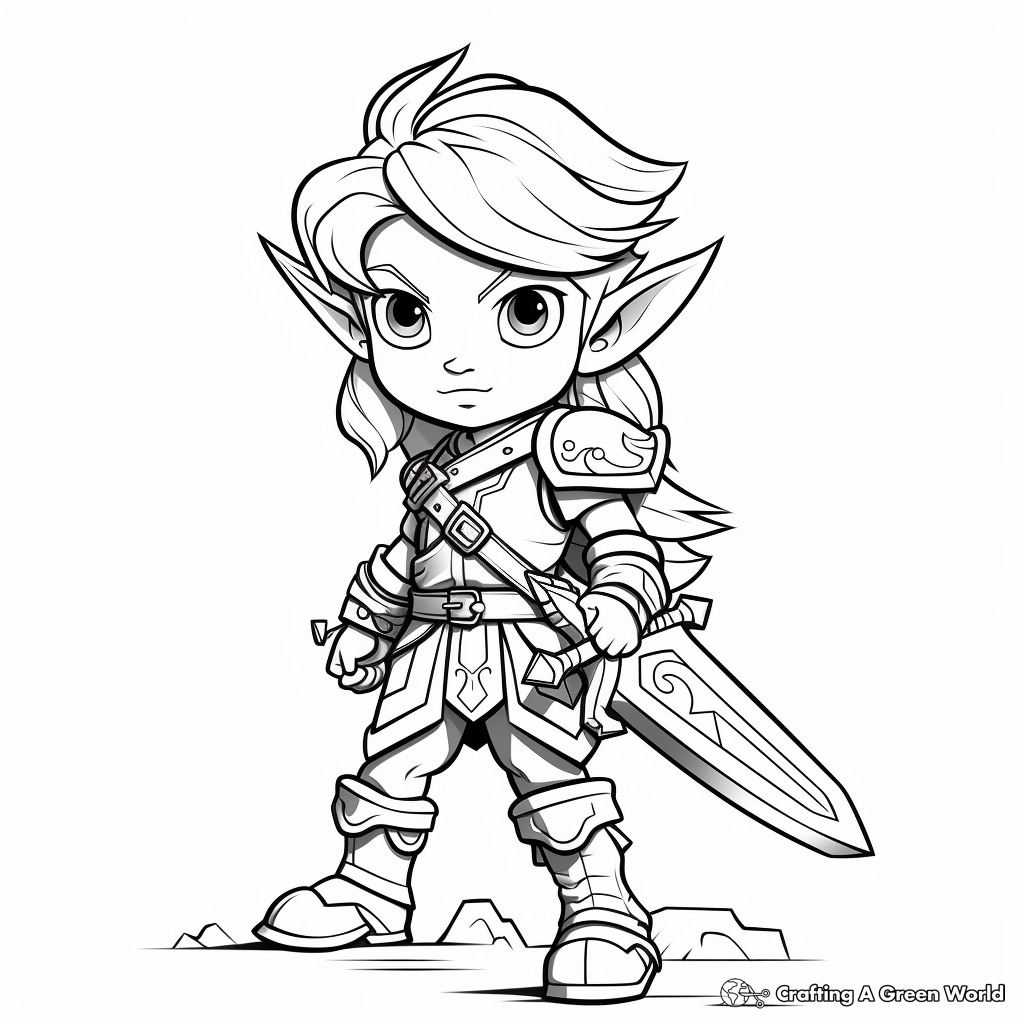 The legend of zelda coloring pages