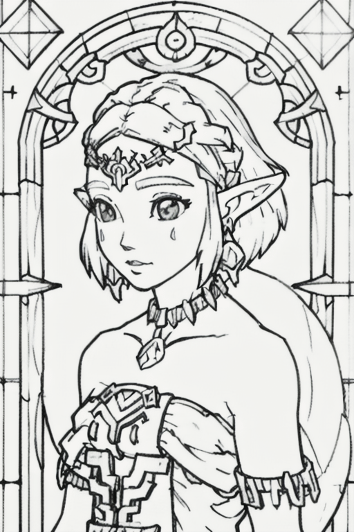 Made some zelda coloring pages for my niece you all are wele to them rstablediffusion