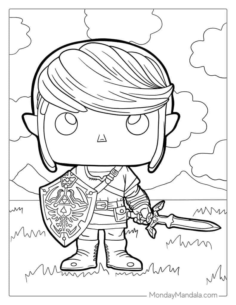 Zelda coloring pages free pdf printables