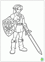 The legend of zelda coloring pages