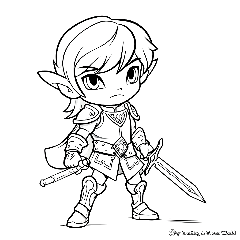 The legend of zelda coloring pages