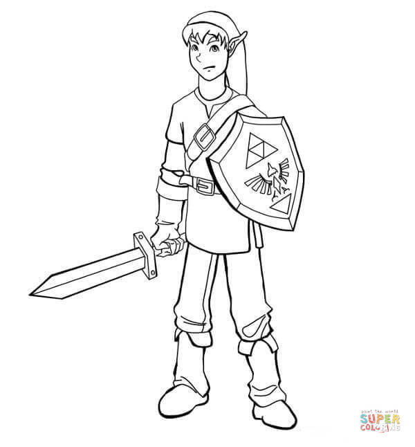 Link coloring page free printable coloring pages