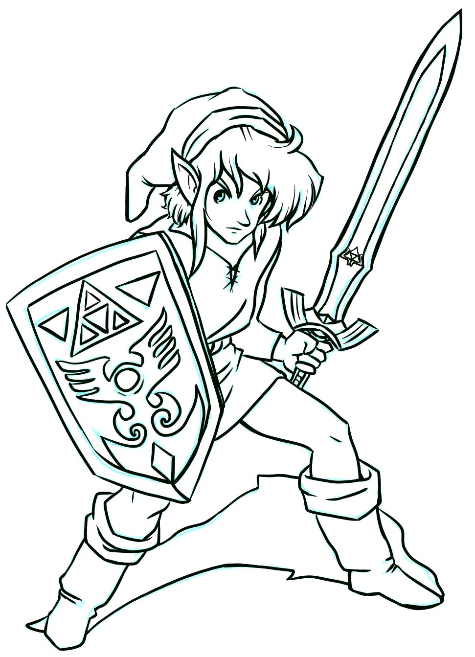 Printable link coloring pages pdf