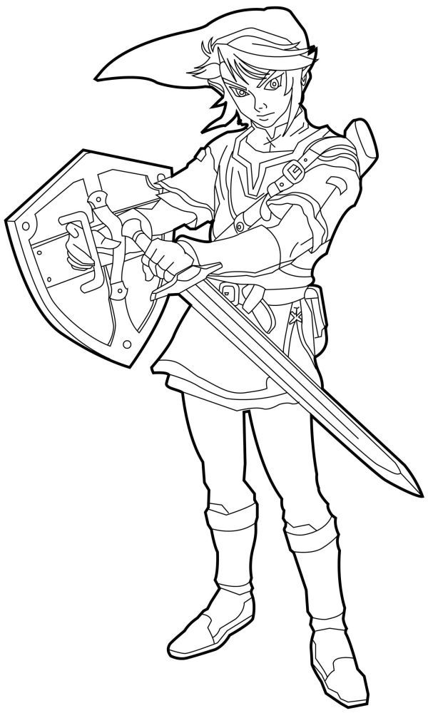 The legend of zelda coloring pages printable pdf