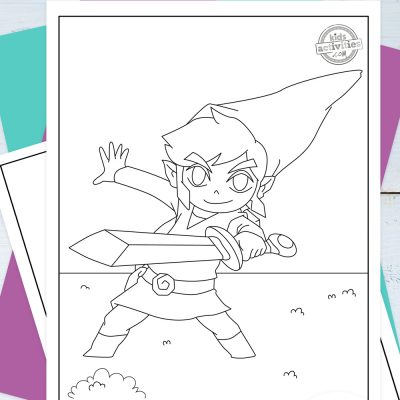 Free printable legend of zelda coloring pages kids activities blog