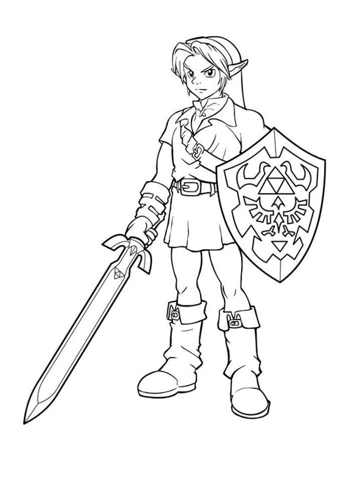Printable link coloring pages pdf
