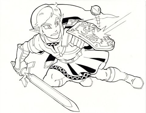 Link coloring page from the legend of zelda category select from printable crafts of câ super coloring pages free printable coloring pages coloring pages