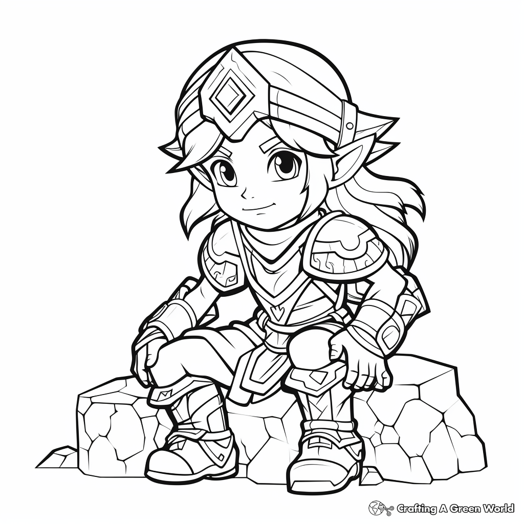 The legend of zelda coloring pages